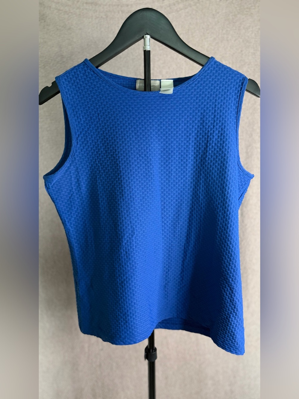 Liz Claiborne Royal Blue Textured Sleeveless Tank Top